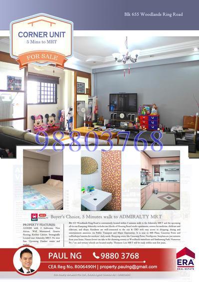 Blk 655 Woodlands Ring Road (Woodlands), HDB 5 Rooms #134754512